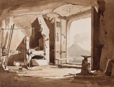 Interior of a forge, with additions by Prince Alfonso Maria di Borbone (1841-1934), 1852 by Achille Vianelli